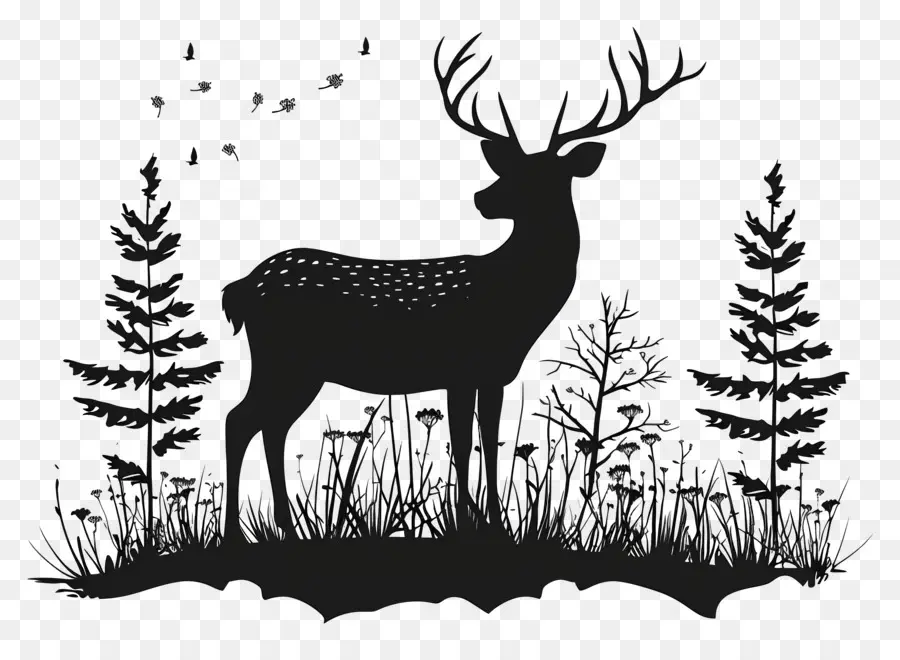 Deer Silueta，Los Ciervos PNG