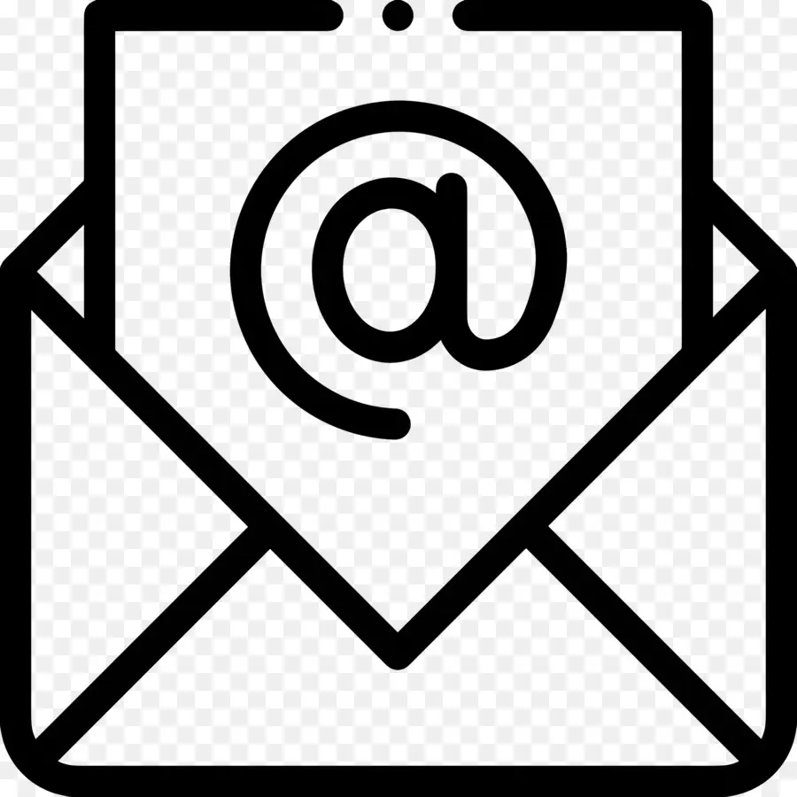 Icono De Correo Electrónico，Fotografía En Blanco Y Negro PNG