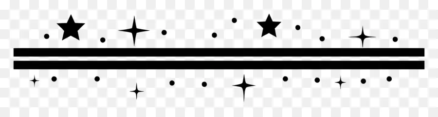 Linea Negra，Divisor De Estrellas PNG