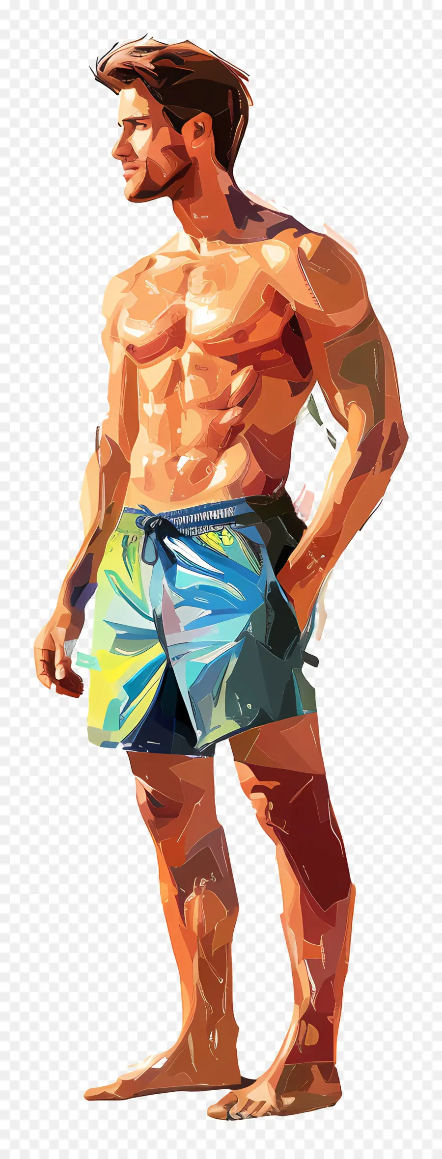 Hombre Playa Cuerpo，Hombre Musculoso PNG