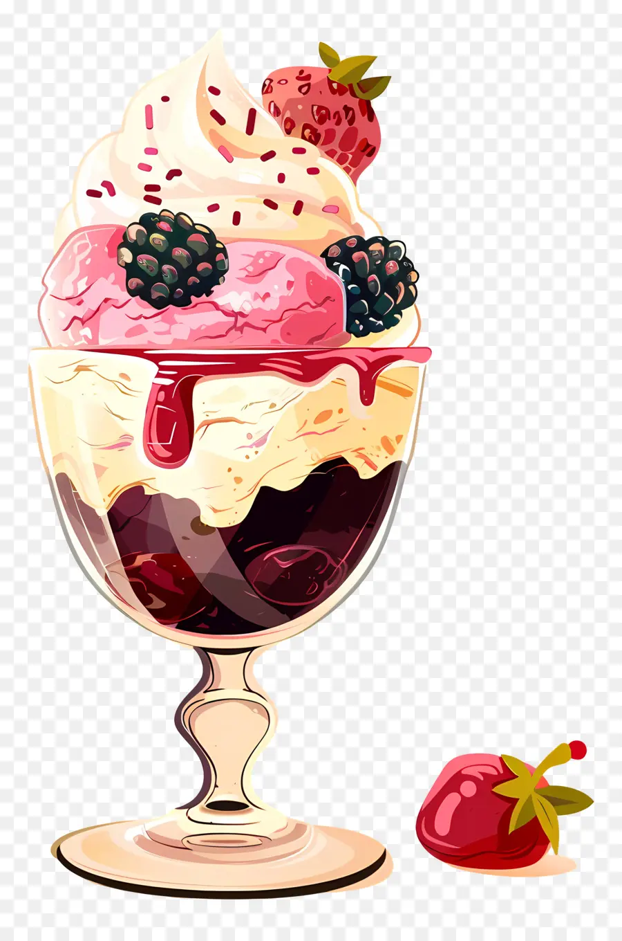 Postre De Helado，De Postre PNG