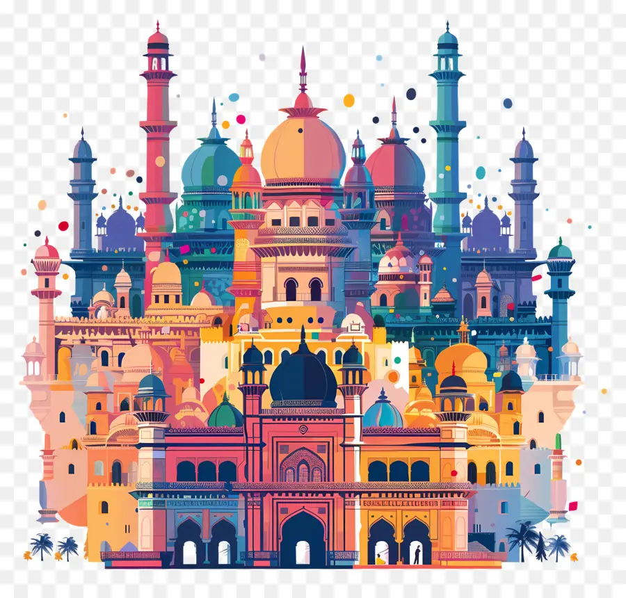 Hyderabad，Edificios Coloridos PNG