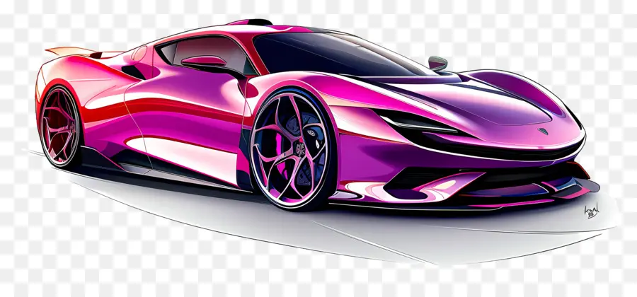 Pininfarina Battista，Coche Deportivo Rosa PNG