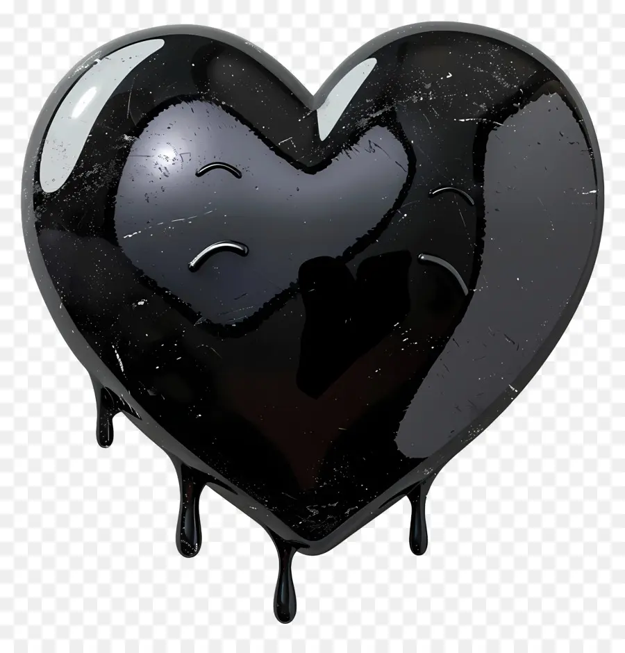 Emoji，Corazón Negro PNG