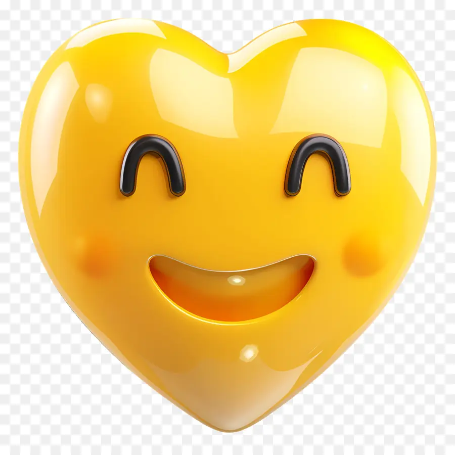 Emoji，Emoji Del Corazón Amarillo PNG