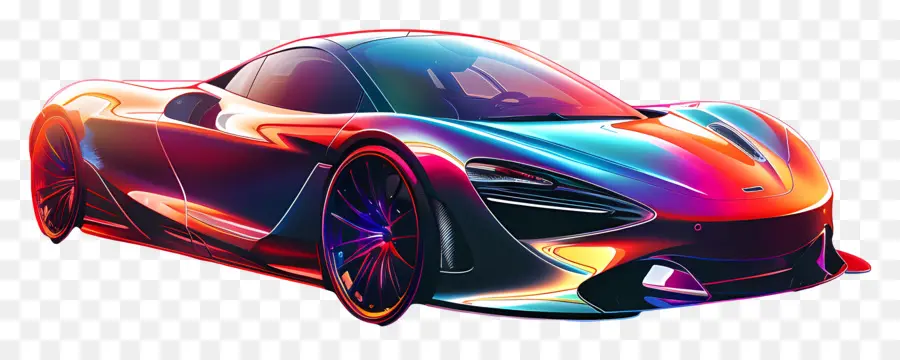 Mclaren Speedtail，Coche De Neón PNG