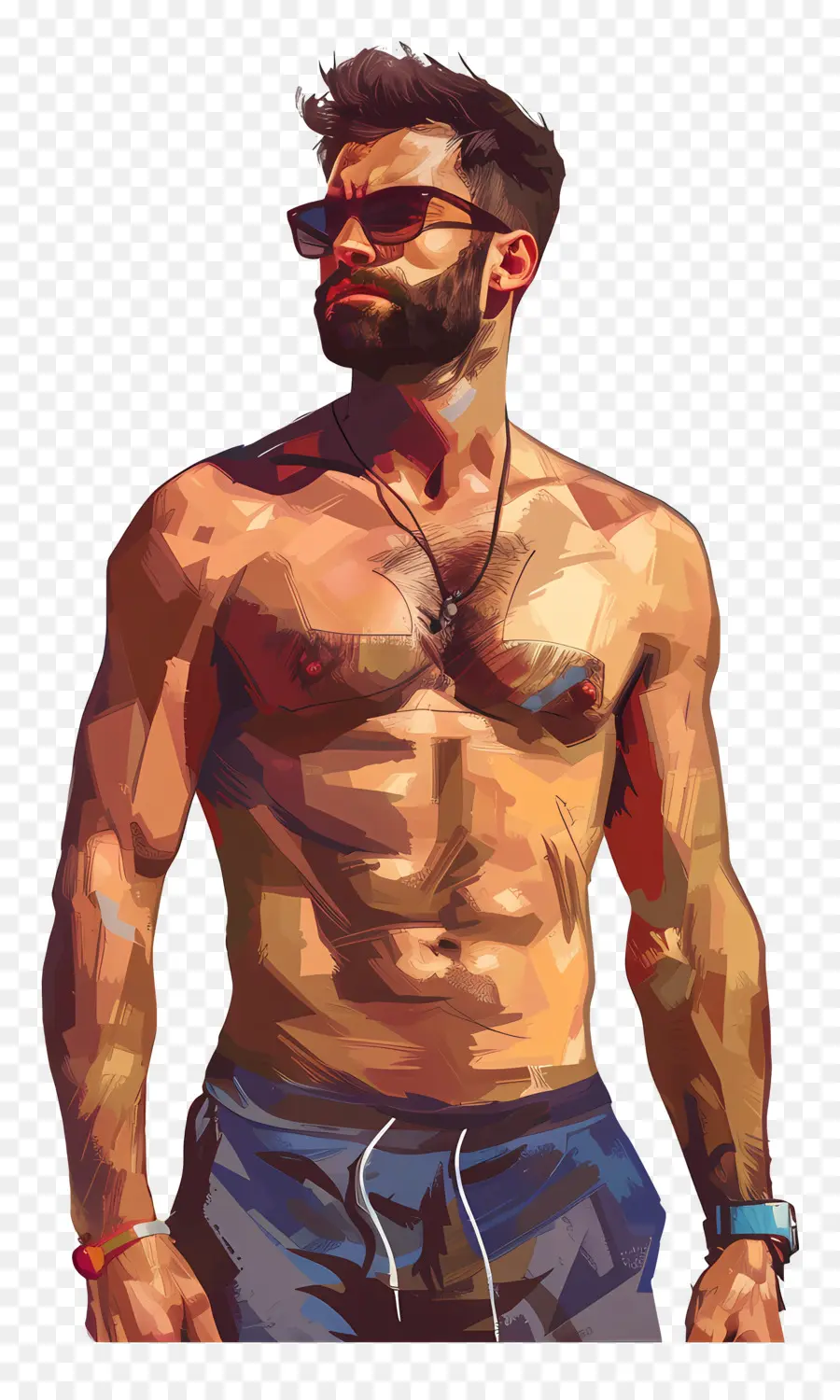 Cuerpo De Playa De Hombre，Hombre Guapo PNG