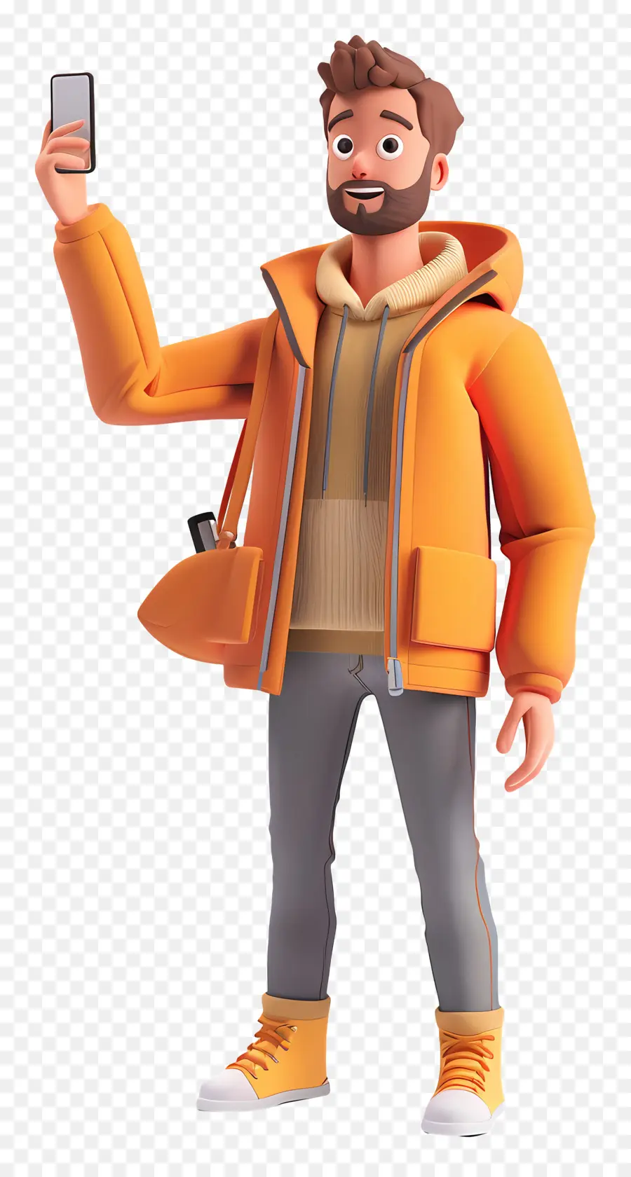 Hombre Tomando Selfie，Chaqueta Con Capucha PNG