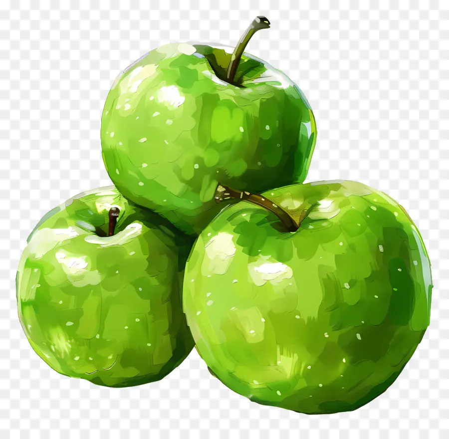 Granny Smith Manzanas，Manzanas Verdes PNG