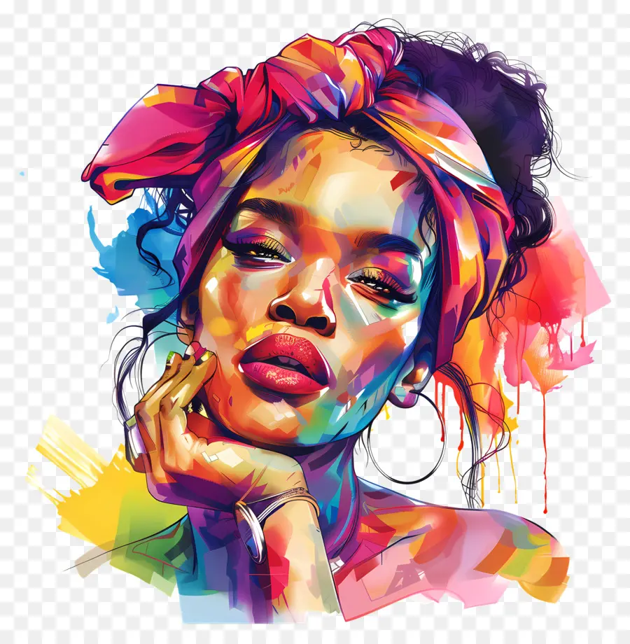 Robyn Rihanna Fenty，Retrato De Mujer PNG