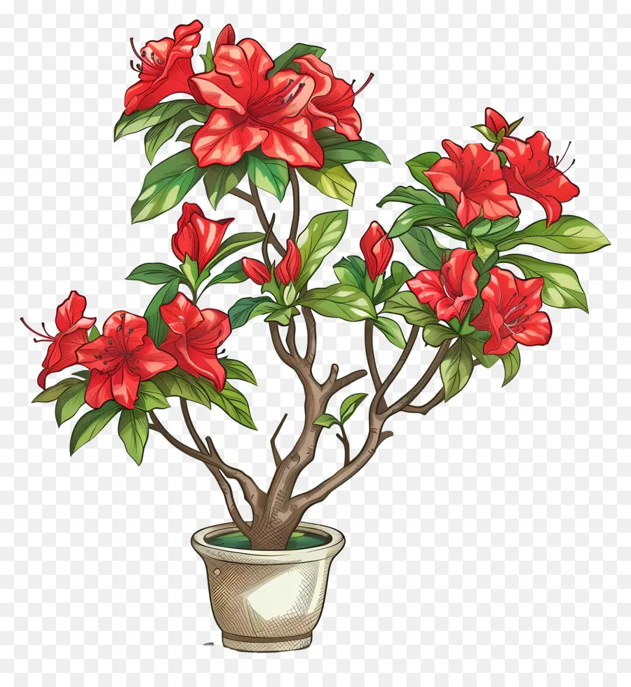 Planta De Azalea，Planta En Maceta PNG