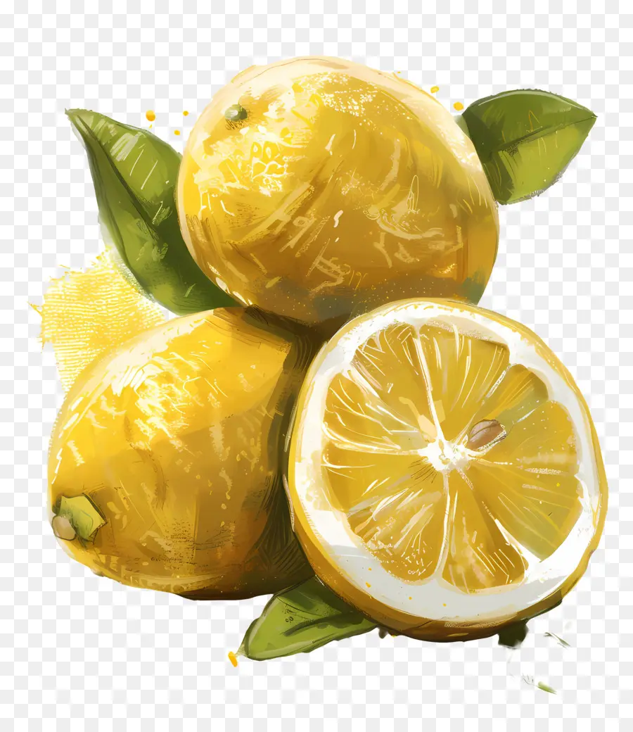 Los Limones，Ilustración Acuarela PNG