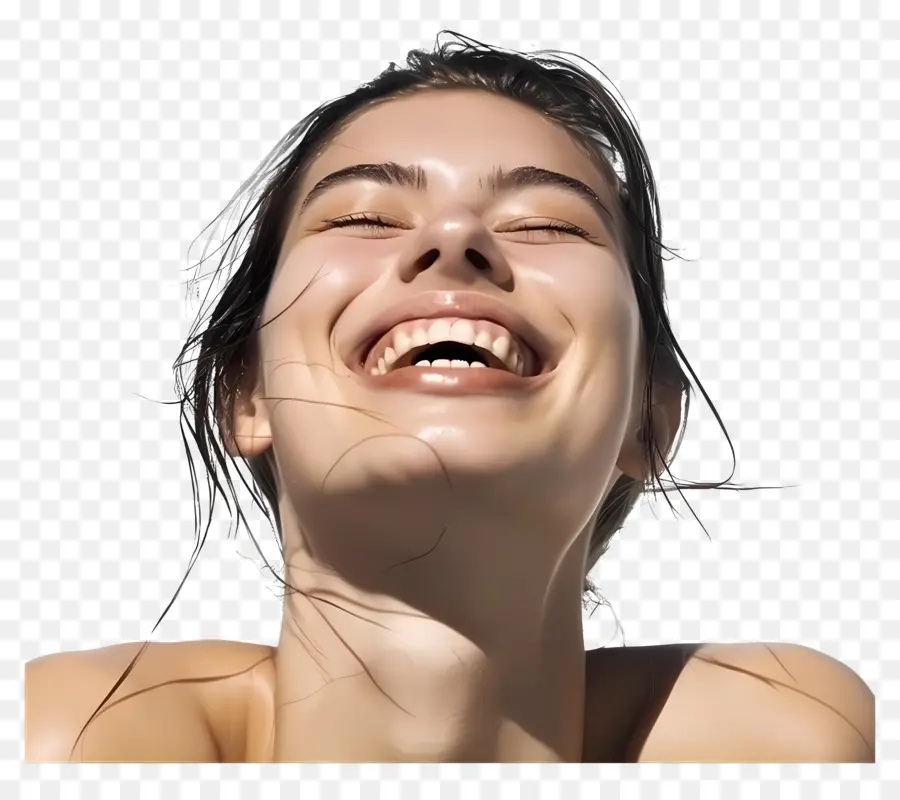 Mujer Riendo，Mujer Sonriente PNG