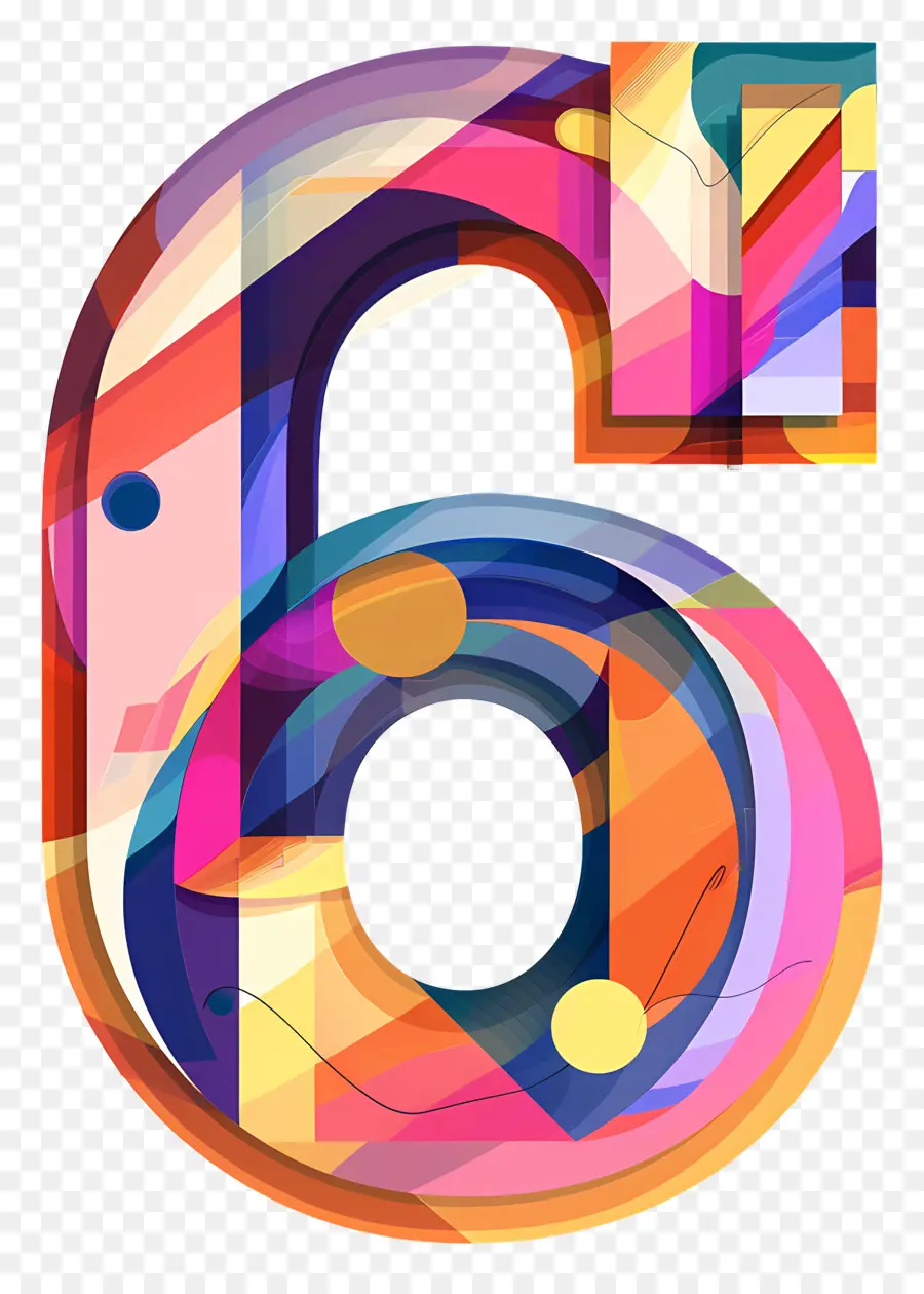 Número 6，El Arte Abstracto PNG