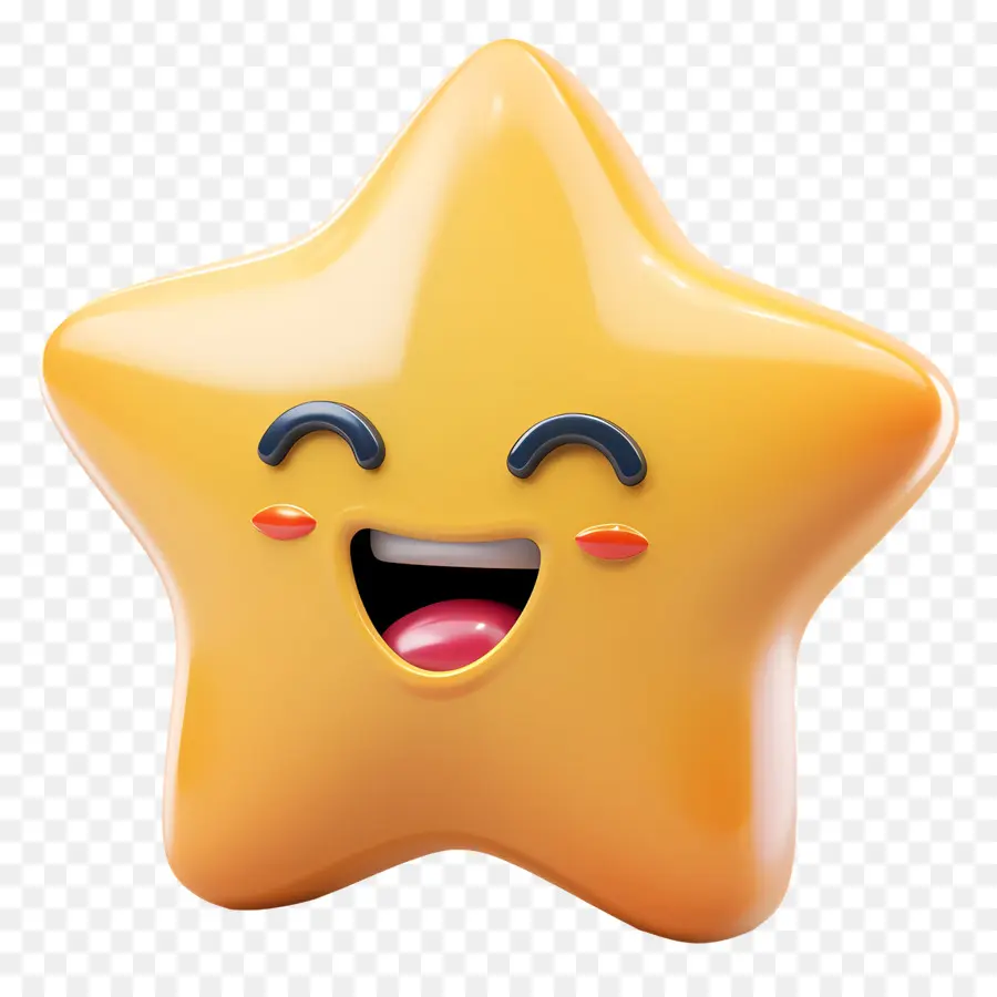 Emojis，Estrella Feliz PNG