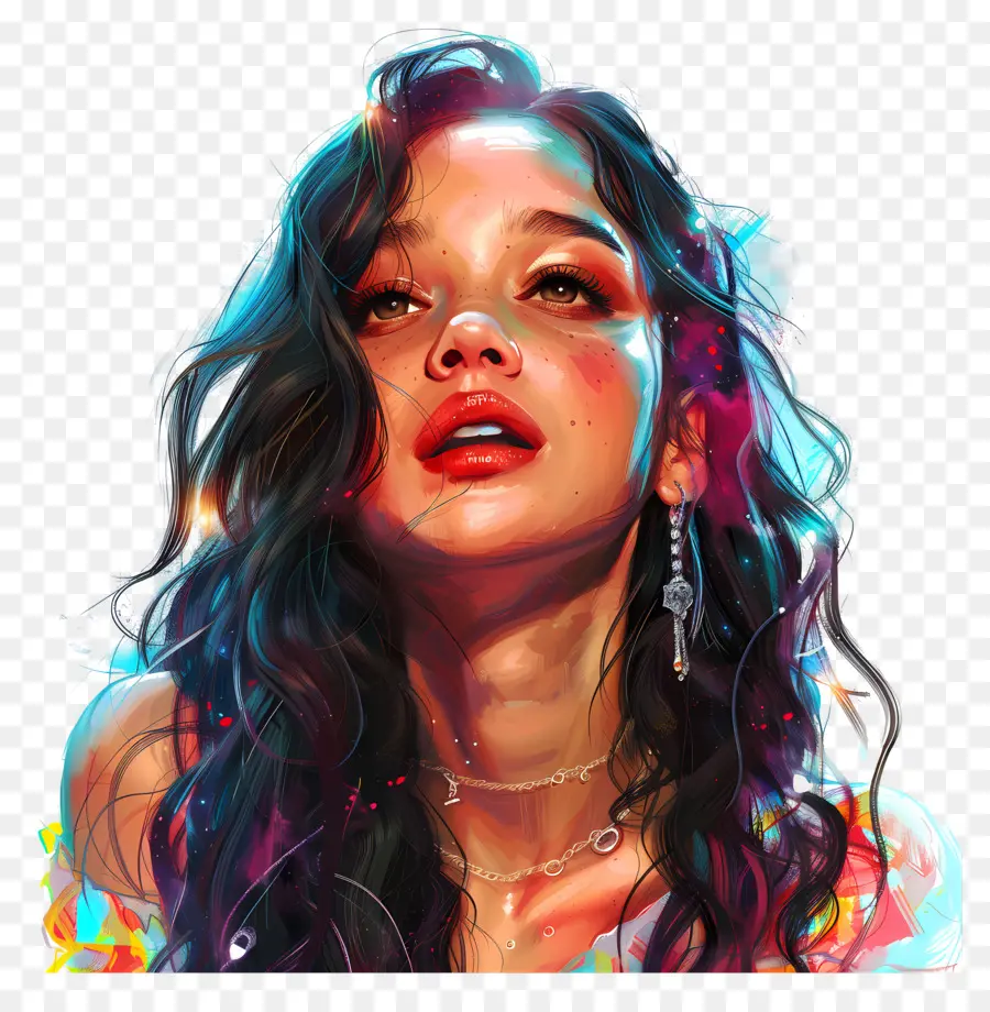 Jenna Ortega，Pintura Digital PNG