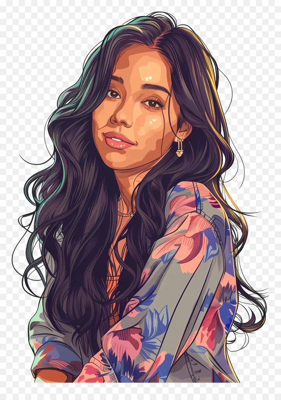 Jenna Ortega，Pintura Digital PNG