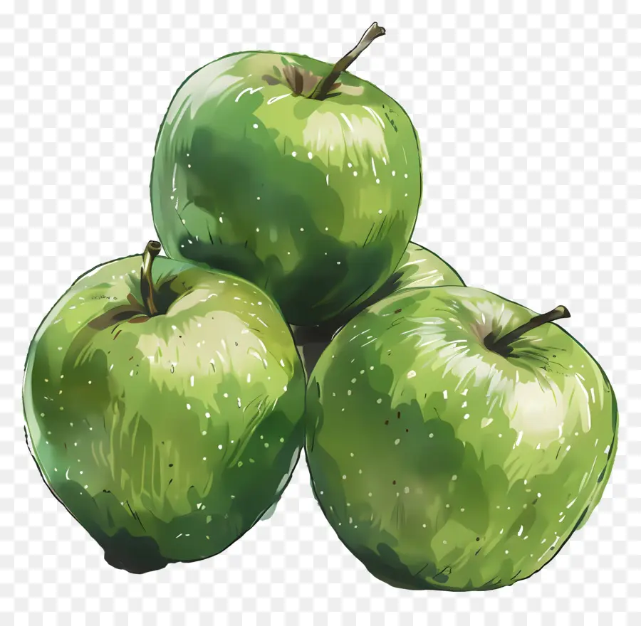 Granny Smith Manzanas，Manzanas Verdes PNG