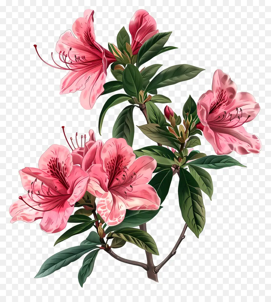 Planta De Azalea，Flores Rojas PNG