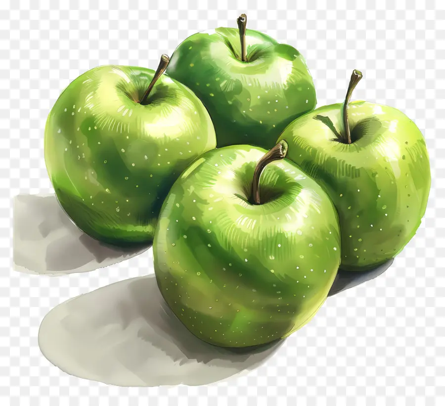 Granny Smith Manzanas，Manzanas Verdes PNG