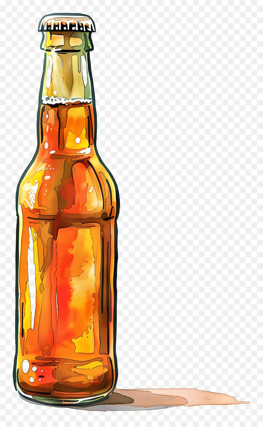 Botella De Cerveza，Cerveza De Color ámbar Dorado PNG