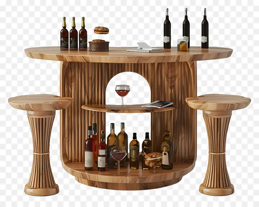 Mesa De Bar，Barra De Madera PNG