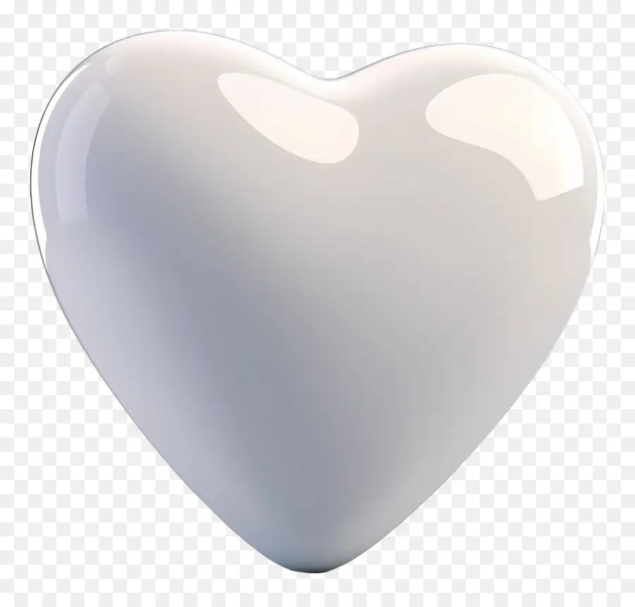 White Heart，En Forma De Corazón PNG