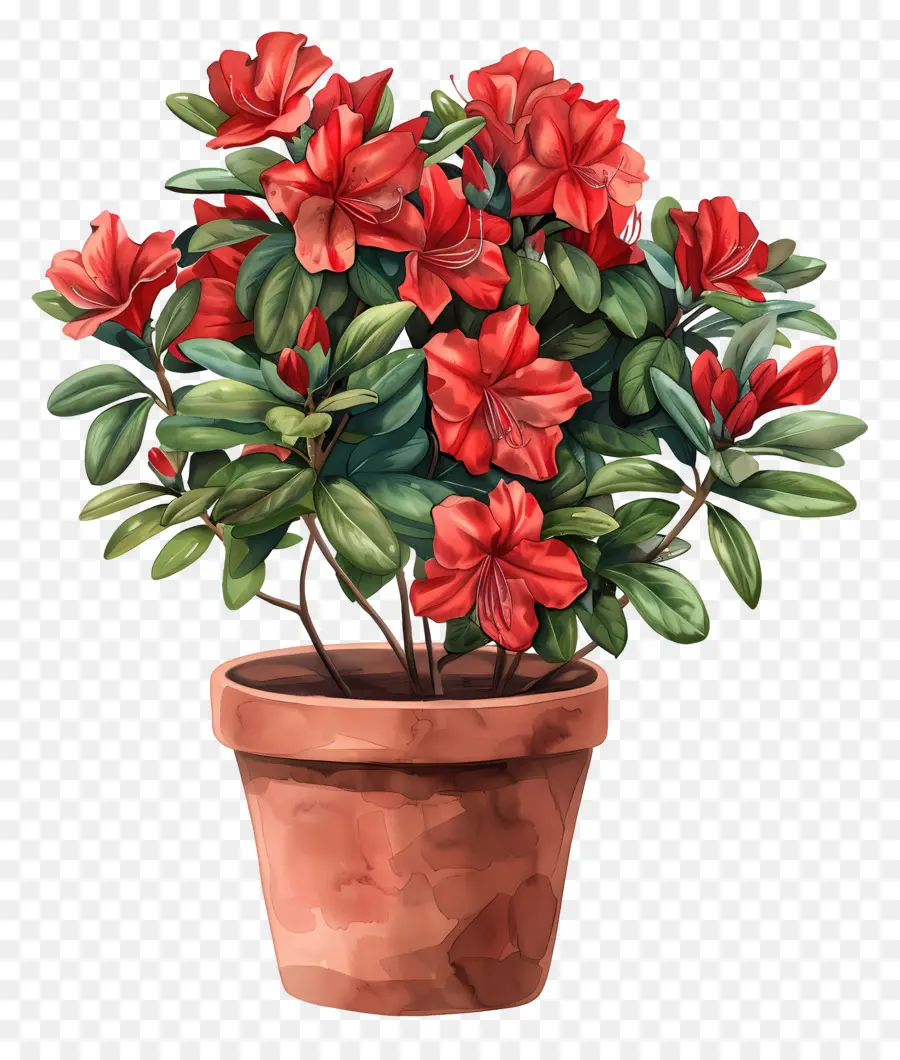 Planta De Azalea，Planta De Azalea Roja PNG