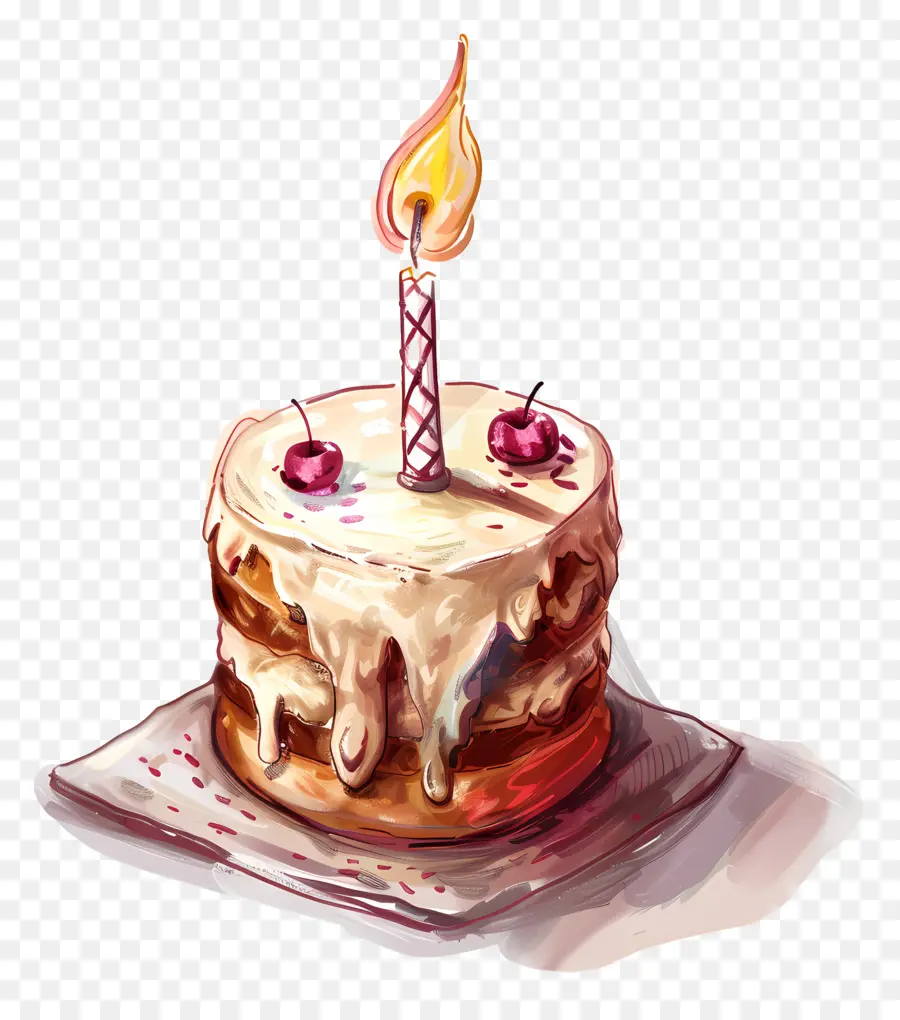 Deseo De Cumpleaños，Pastel De Cumpleaños PNG