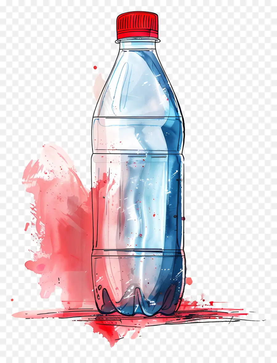 Botella De Plástico，Salpicaduras De Pintura PNG