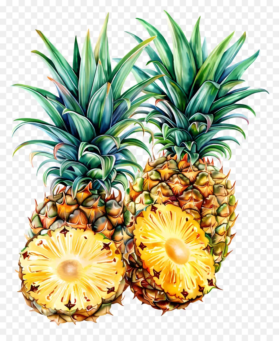 Piñas，Pintura De Piña PNG