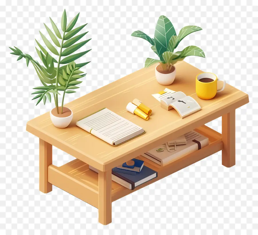 Mesa De Café，Mesa De Madera PNG