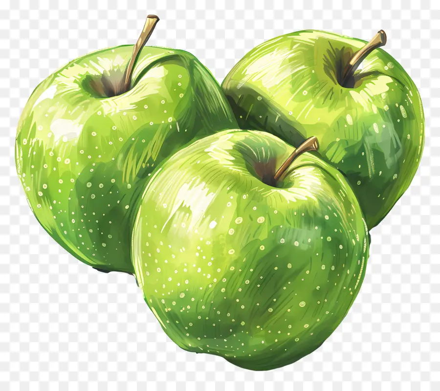 Granny Smith Manzanas，Manzanas Verdes PNG