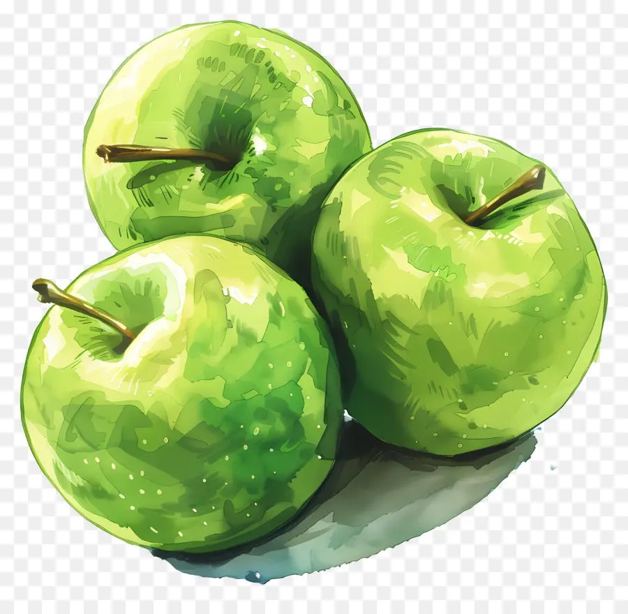 Granny Smith Manzanas，Manzanas Verdes PNG