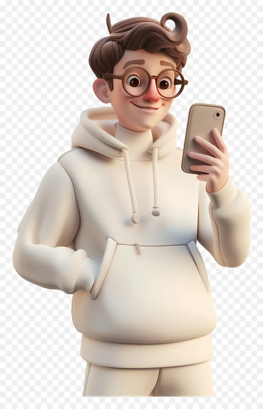 Hombre Tomando Selfie，Smartphone PNG