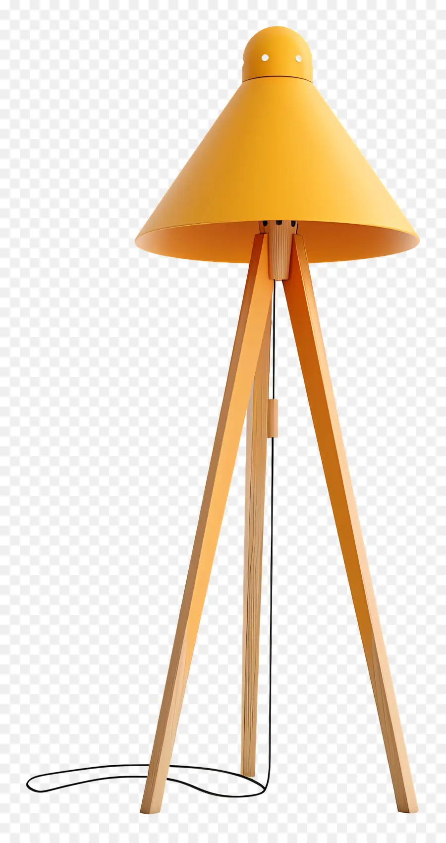Lámpara De Piso，Lámpara De Trípode De Madera PNG