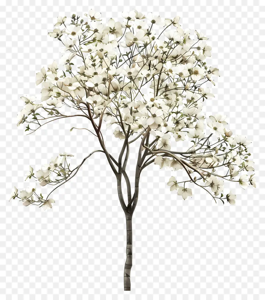 árbol Cornejo，Árbol De Floración Blanca PNG