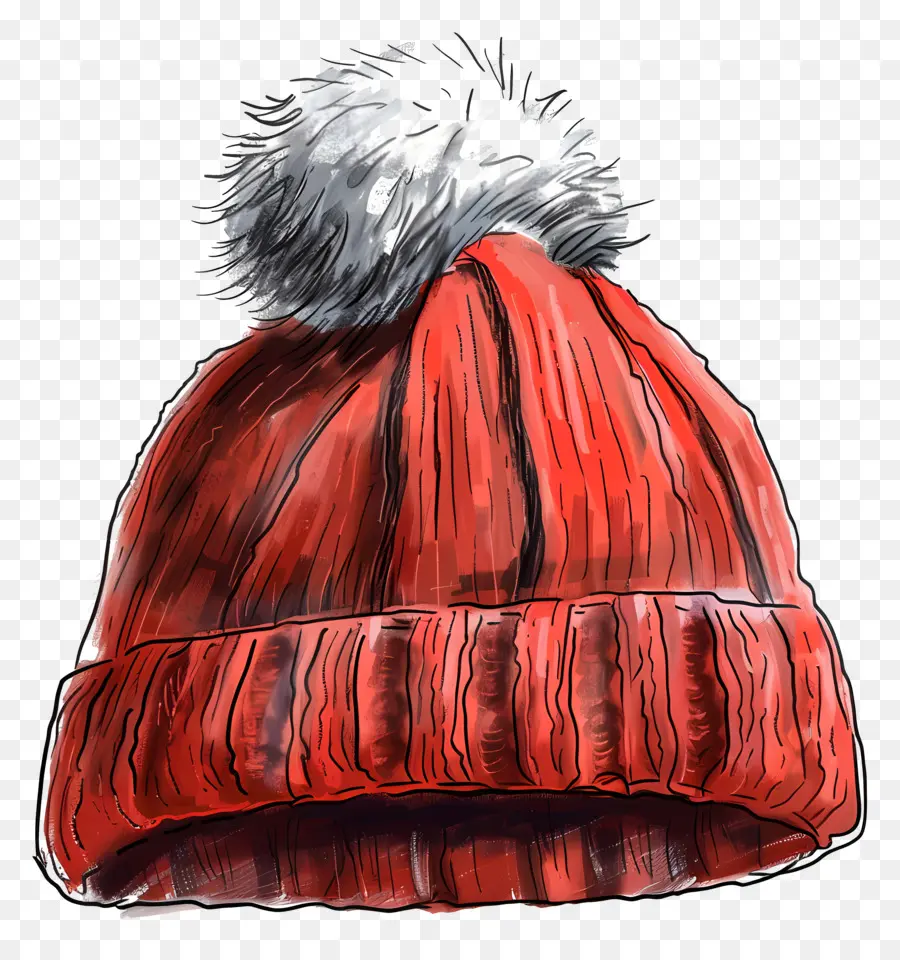 Tejer Cap，Sombrero De Punto Rojo PNG