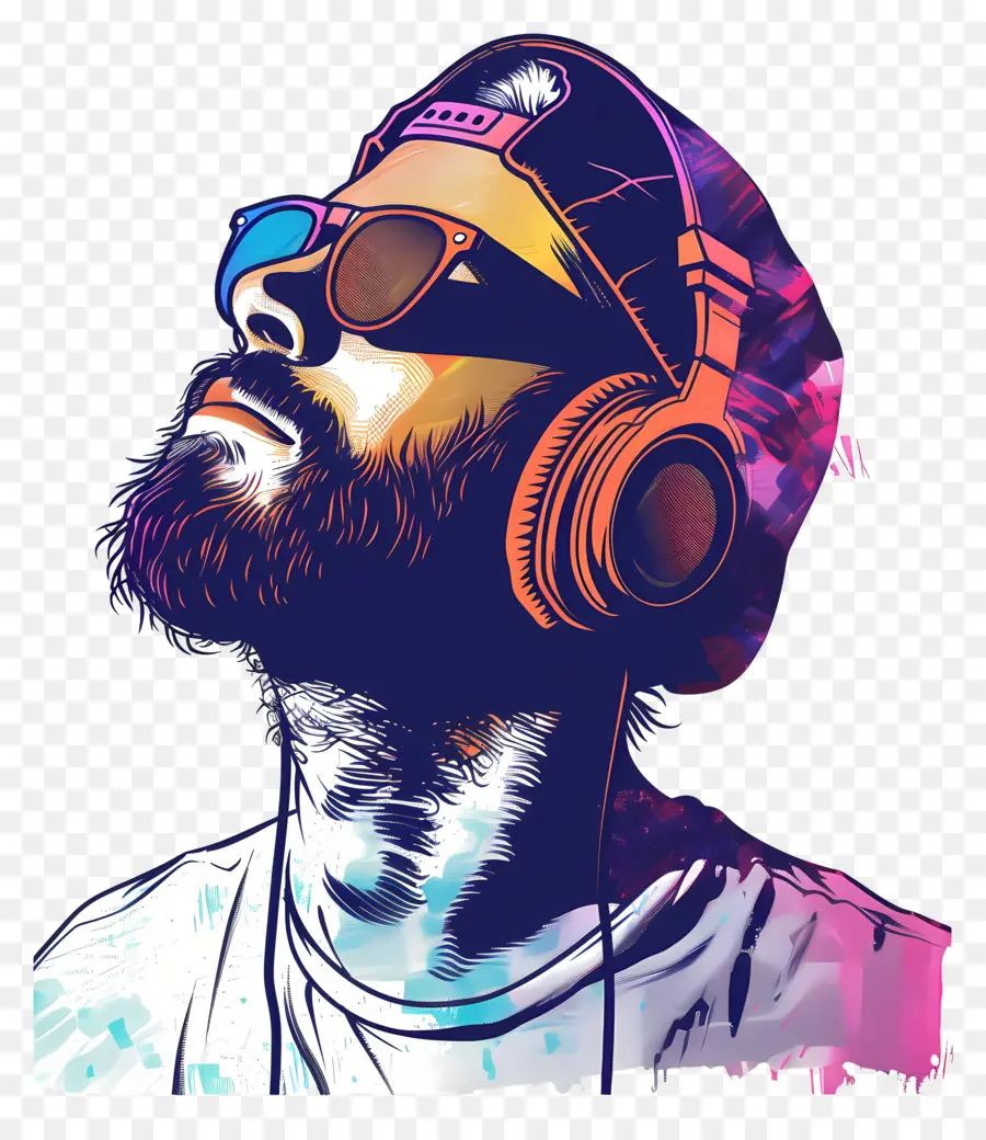 Escuchar Música，Hombre PNG