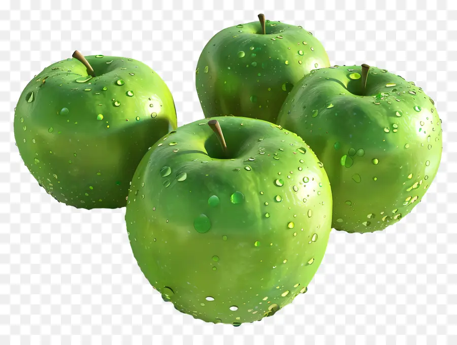 Granny Smith Manzanas，Manzanas Verdes PNG