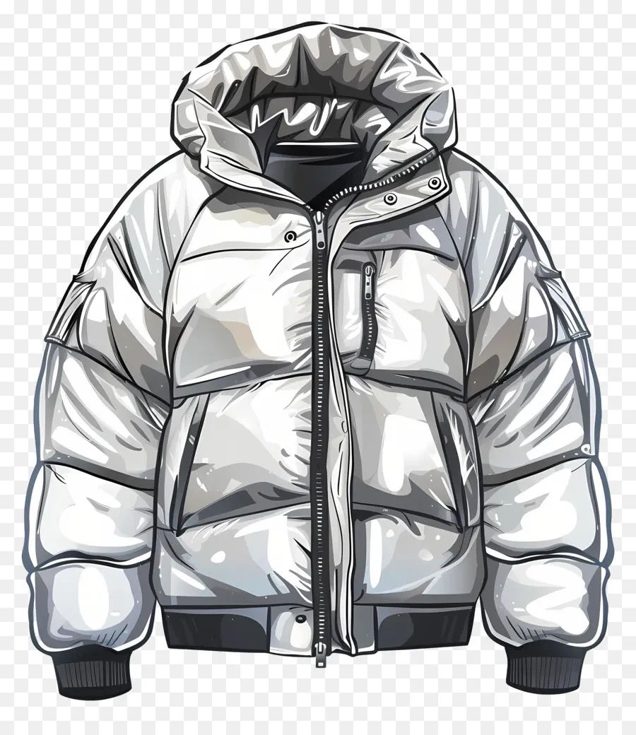 Chaqueta De Invierno，Chaqueta Blanca PNG