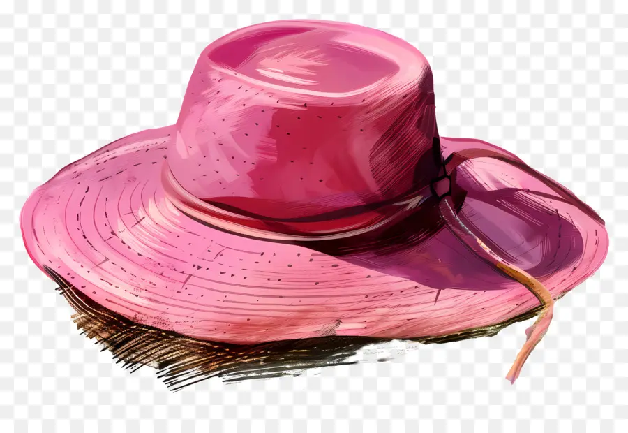 Sombrero Para El Sol，Sombrero De Paja Rosa PNG