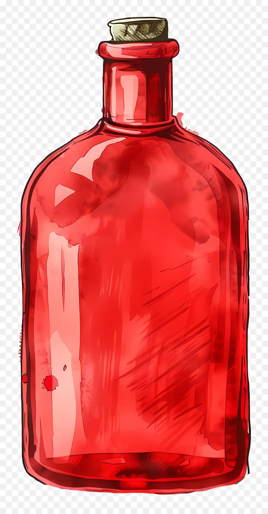 Rojo De La Botella，Botella De Vidrio Vintage PNG