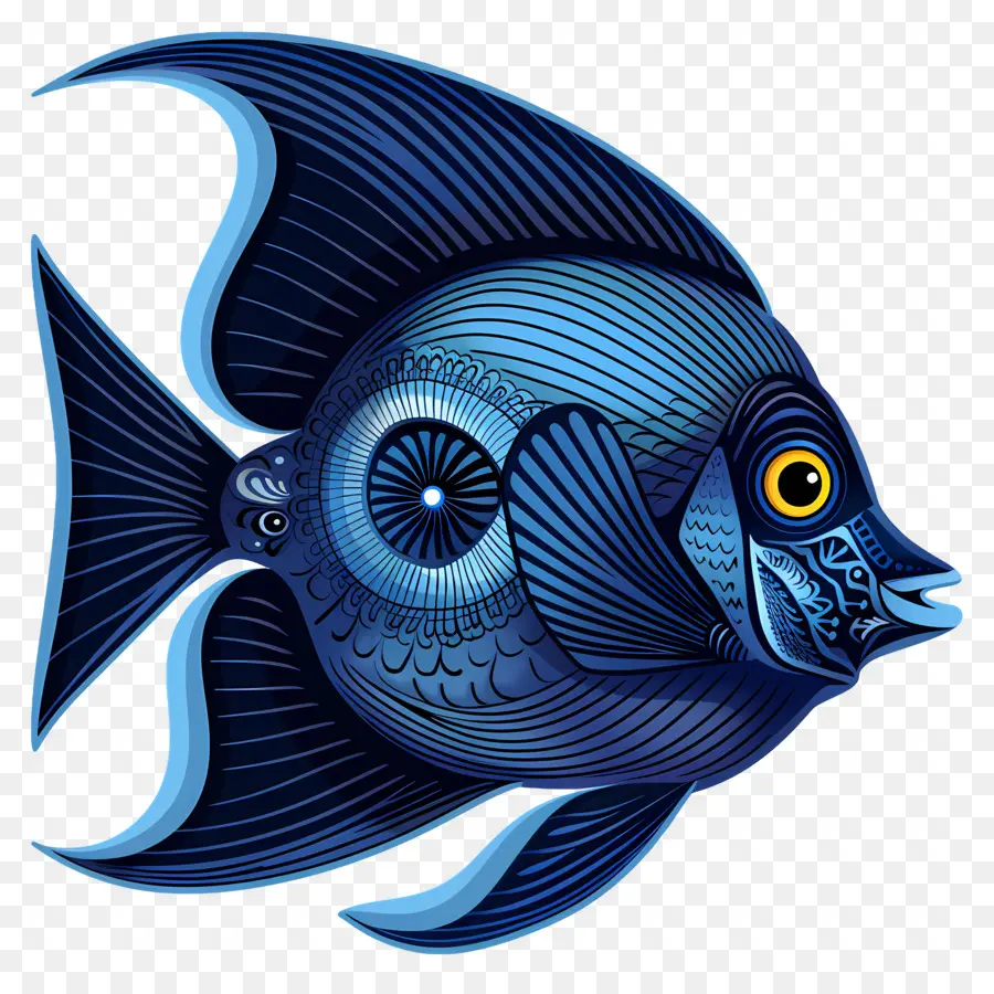 Pez Azul De Dibujos Animados，Pescado Azul PNG