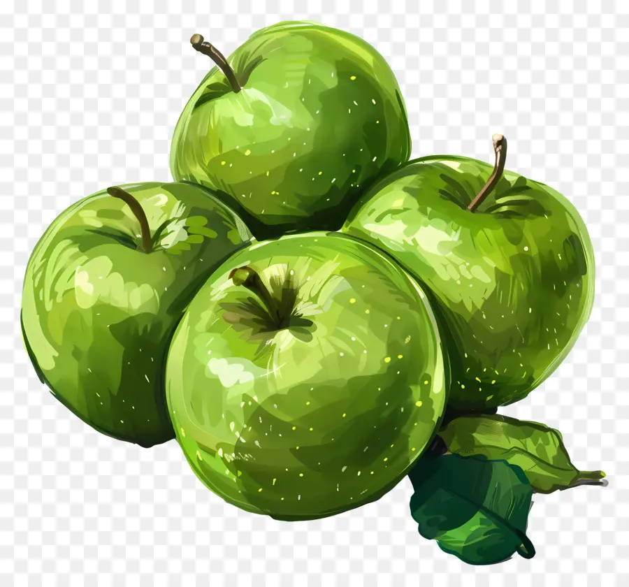 Granny Smith Manzanas，Manzanas Verdes PNG