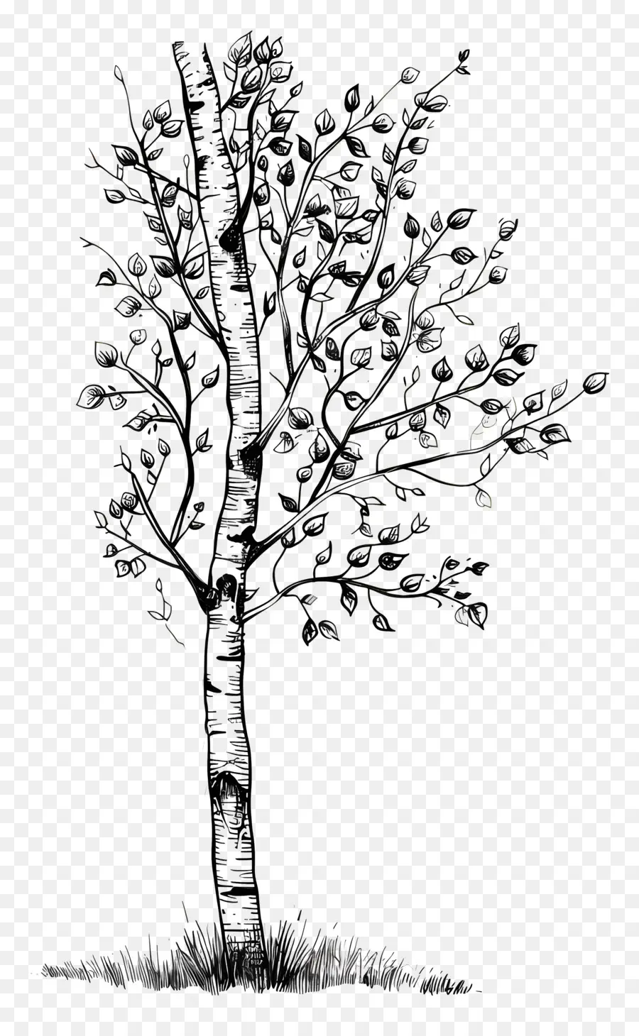 árbol De Abedul，árbol Aislado PNG