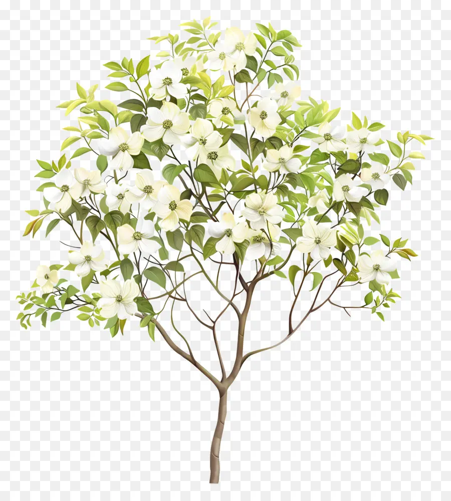 Cornejo，árbol En Flor PNG