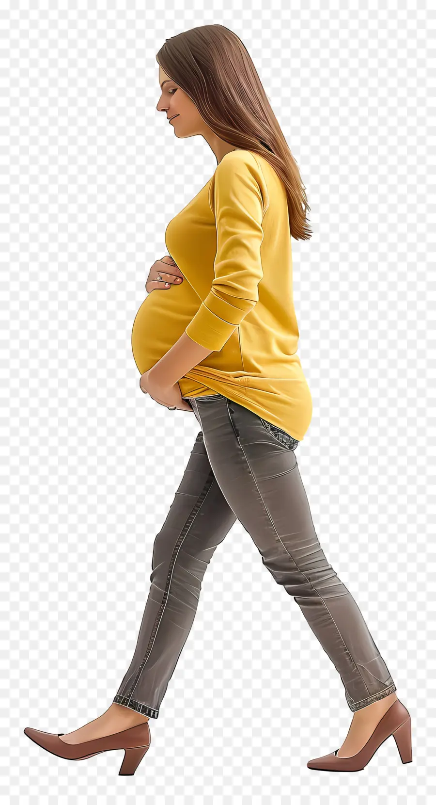 Mujer Embarazada，La Montaña PNG