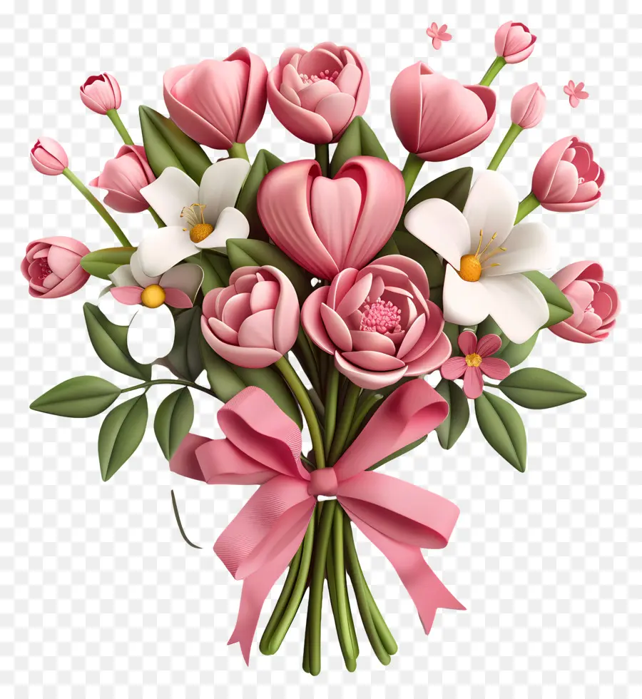 El Día De Las Madres，Flores De Color Rosa PNG
