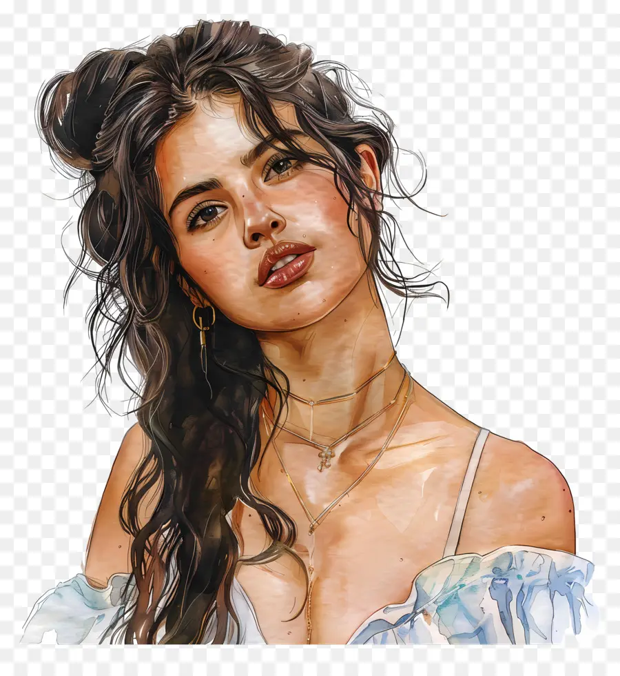 Selena Gomez，La Pintura De Retratos PNG